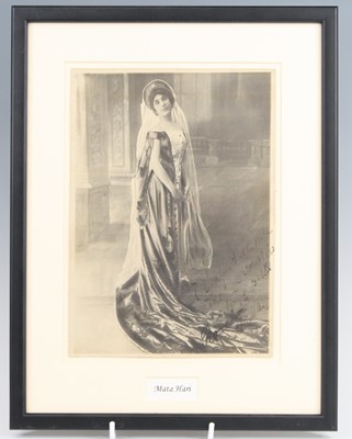 Lot 731 - Mata Hari, a 23 x 17cm black and white image...