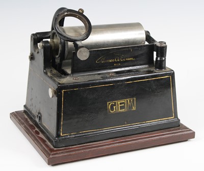 Lot 611 - An early 20th century Edison Gem phonograph,...