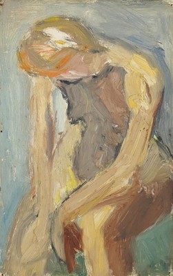 Lot 239 - John Duguid (1906-1961) - Seated nude, oil on...