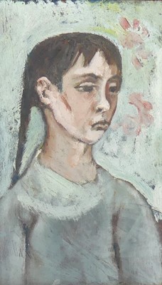 Lot 234 - Jack Yates (1923-2012) - Young girl, oil on...