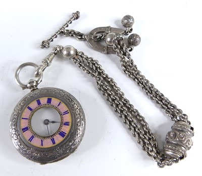 Lot 2636 - A late Victorian silver cased lady's half...