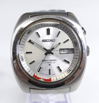 Lot 2637 - A Seiko Bel-Matic gent's stainless steel...