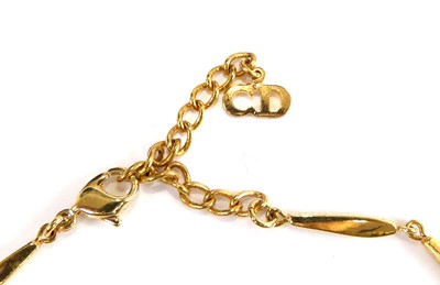 Lot 2556 - A Christian Dior gold plated necklace, circa...