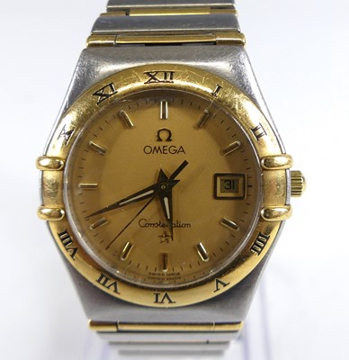 Lot 2641 - An Omega Constellation lady's bi-metal...