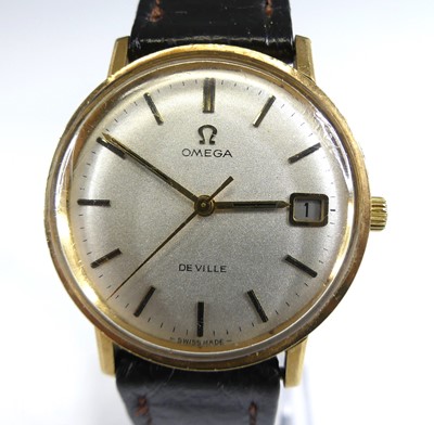 Lot 2643 - An Omega DeVille gent's 9ct gold cased manual...
