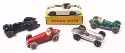 Lot 1423 - Dinky Toys group of 5 mostly loose racing...