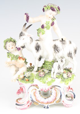 Lot 1043 - A Bow soft paste porcelain allegorical figure...