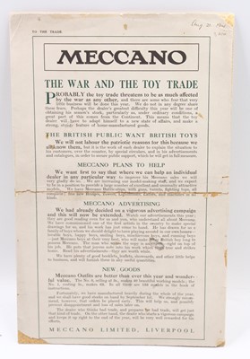 Lot 704 - Original 1914 Meccano "The War and the Toy...