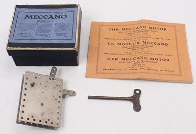Lot 682 - Meccano Motor No.1, 1912 example in the...