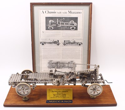 Lot 697 - Meccano model of the First Motor Chassis in...