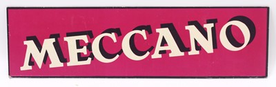 Lot 709 - Meccano wartime Display Card with white...