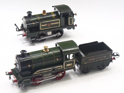 Lot 142 - Two Hornby clockwork GWR 0-4-0 locos: 1927-8...