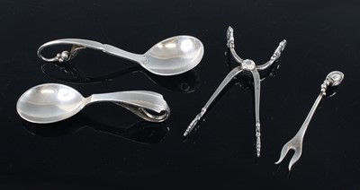 Lot 106 - Georg Jensen - a small collection of sterling...