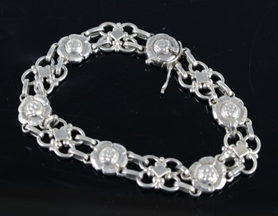 Lot 115 - Georg Jensen - a sterling silver foliate...