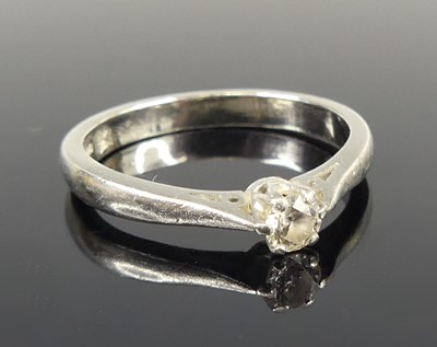 Lot 2626 - A platinum diamond solitaire ring, the claw...
