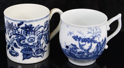 Lot 1037 - A Worcester porcelain coffee can, circa 1770,...