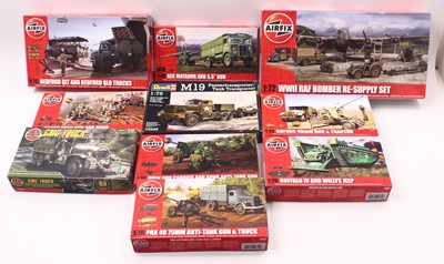 Lot 967 - Ten Airfix and similar 1:76 scale plastic kits...