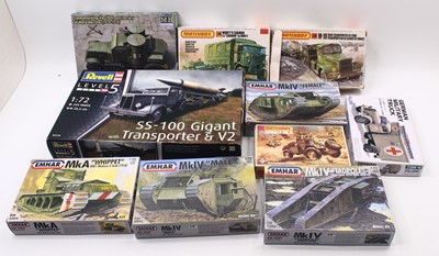 Lot 968 - Ten Revell or similar 1:72 scale plastic kits,...