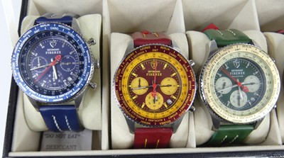 Lot 2670 - Six various Detomaso Firenze steel cased...