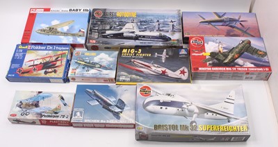 Lot 975 - Ten Airfix and similar 1:72 scale plastic kits...