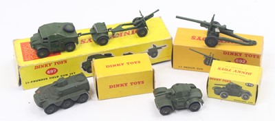 Lot 1440 - Dinky Toys group of 4 military diecasts to...