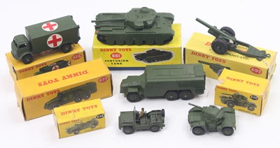Lot 1441 - Dinky Toys group of 6 Military diecasts to...