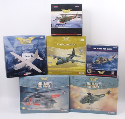 Lot 830 - Six Corgi Aviation Archive Helicopters and...