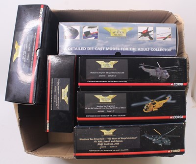 Lot 831 - Six Corgi Aviation Archive Helicopters to...
