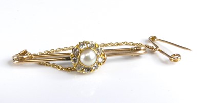 Lot 2739 - An early 20th century yellow metal cultured...