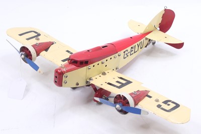 Lot 1567 - Meccano built aeroplane constructor, finished...