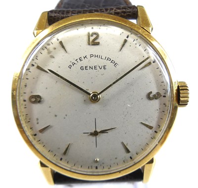 Lot 2762 - A Patek Philippe Calatrava 18ct gold cased...