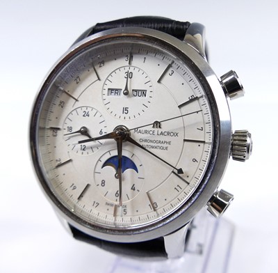 Lot 2776 - A Maurice Lacroix gent's steel cased Le...