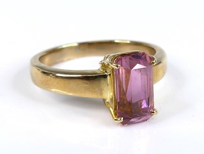Lot 2752 - A modern 9ct gold coloured cubic zirconia set...