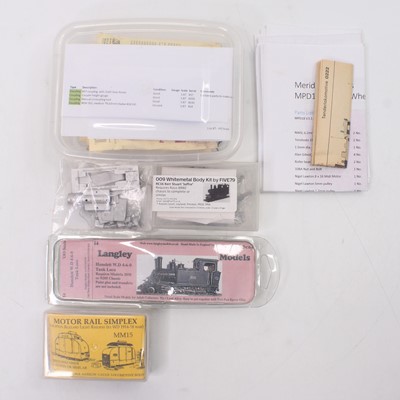 Lot 357 - Four 009 unmade white metal kits for locos, to...