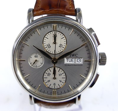 Lot 2803 - An IWC Portofino gent's steel cased automatic...
