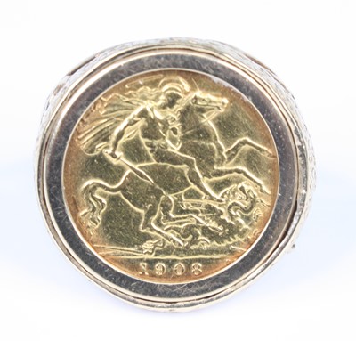Lot 2407 - Great Britain, 1908 gold half sovereign,...