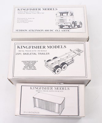 Lot 1014 - Kingfisher Models group of 3 white metal 1/50...