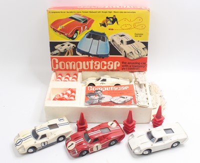 Lot 1931 - Mettoy Computacar white Ford GT40 set,...