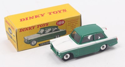 Lot 1253 - Dinky Toys No. 189 Triumph Herald comprising a...