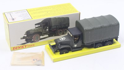 Lot 1408 - French Dinky Toys, 809 GMC 6x6 truck, khaki...