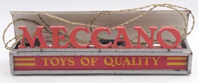 Lot 1602 - An original Meccano shop display electric sign...