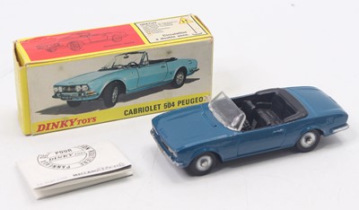 Lot 1325 - French Dinky Toys No.1423 Peugeot 504...