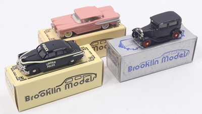 Lot 1643 - Three Brooklin Models 1:43 scale cars to...