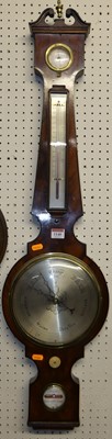 Lot 1150 - A William IV mahogany four-dial wheel...