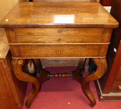 Lot 1199 - A mid-19th century French rosewood and floral...