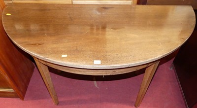 Lot 1233 - An early 19th century mahogany D-shaped side...