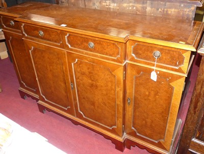 Lot 1236 - A contemporary figured walnut and crossbanded...