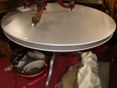 Lot 1304 - A contemporary pine and later silvered painted...