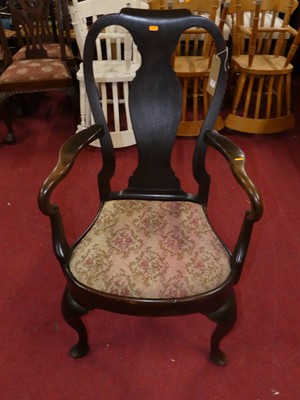 Lot 1346 - An early 20th century mahogany splat back...