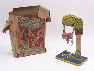 Lot 1951 - Tinplate clockwork "Bombo the Monk" USA toy...
